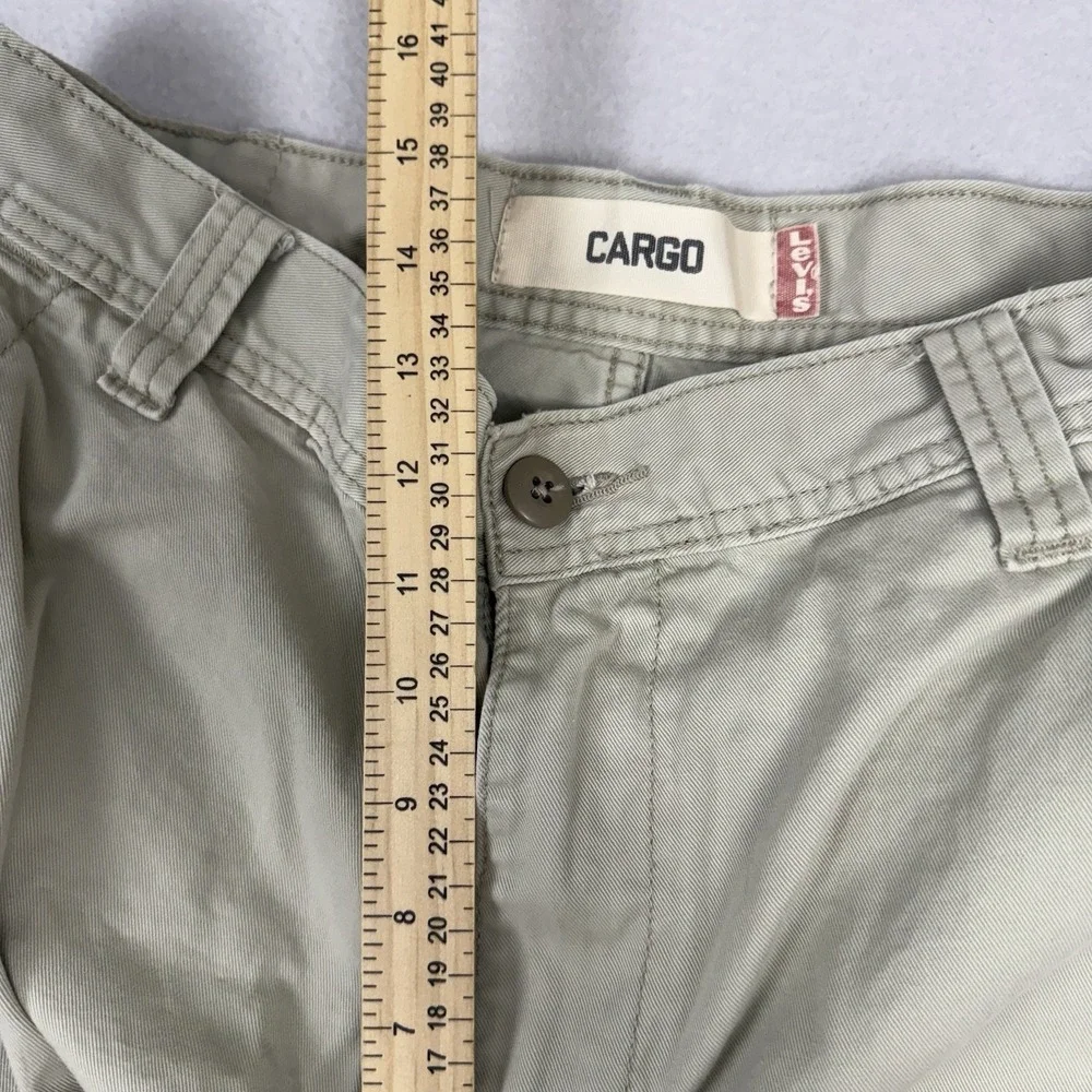 Levi's Cargo Utility Shorts Mens 34 Khaki Tan‎ Long Baggy Skater Workwear Y2K